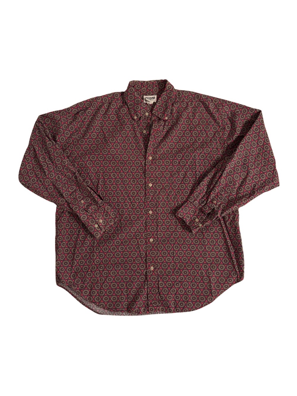 Merona Geo Patterned Long-Sleeve Shirt - Burgundy